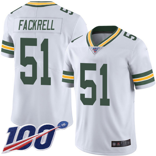 Green Bay Packers Limited White Men 51 Fackrell Kyler Road Jersey Nike NFL 100th Season Vapor Untouchable